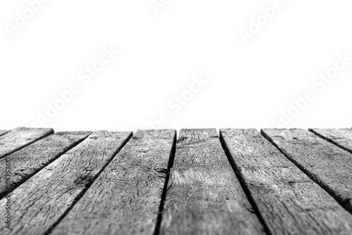Verwitterte Holzveranda aus alten Holzdielen