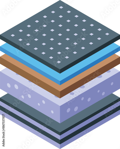 Breathable mattress layers represent comfort and innovation in sleep technology, showcasing modern materials for a restful night