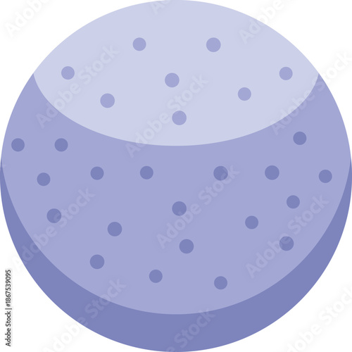 Purple planet with craters rotating in the solar system, astronomy and space exploration concept