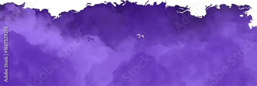Abstract purple smoke cloud isolated on transparent background