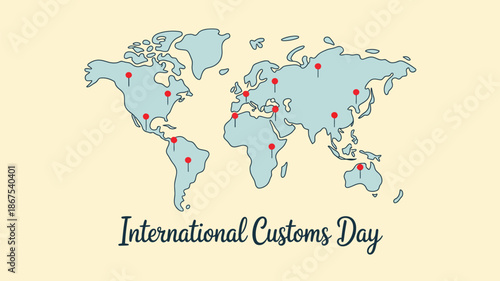  internationalcustomsday, customs, trade, logistics, global, border, clearance, compliance, import, export, worldmap, globe, shipping, transport, freight, cargo, supplychain, commerce, business, econo