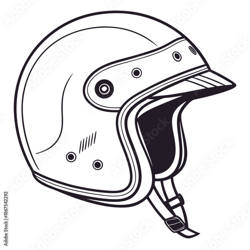 Vintage motorcycle helmet