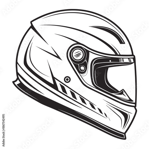 Modern motorcycle helmet with visor