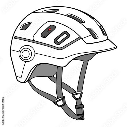 Modern bicycle helmet with safety features