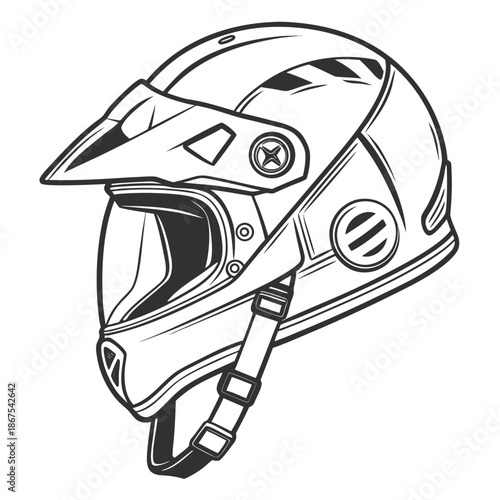 Modern motorcycle helmet with visor