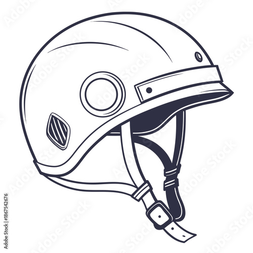 Vintage motorcycle helmet