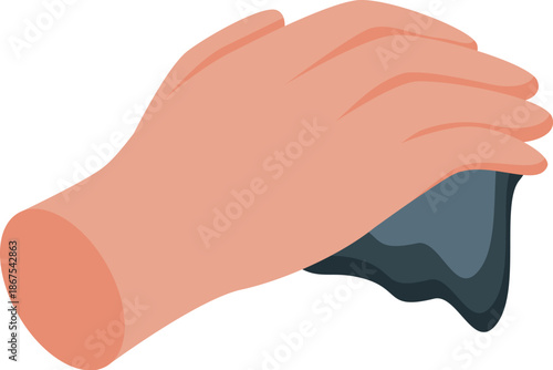 Kinetic sand being manipulated and molded by hand, providing a calming and tactile sensory activity