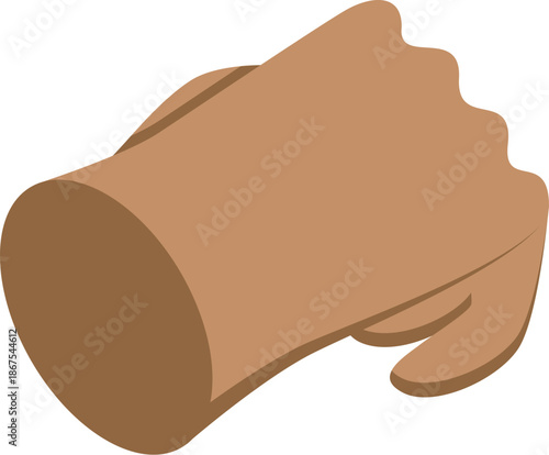 Human hand taking or grabbing something virtual reality augmented reality isometric icon