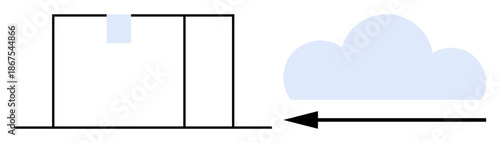 Cloud computing concept. Cloud computing enables data migration and storage with flexible solutions. Cloud computing supports innovation in technology, security, and communication. Useful for IT