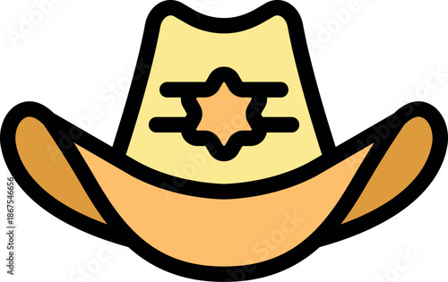 Classic sheriff hat symbolizing authority and order in the american west