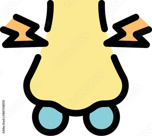 Sinus pain causing pressure and discomfort, medical symptom related to allergies, infections, or other nasal conditions