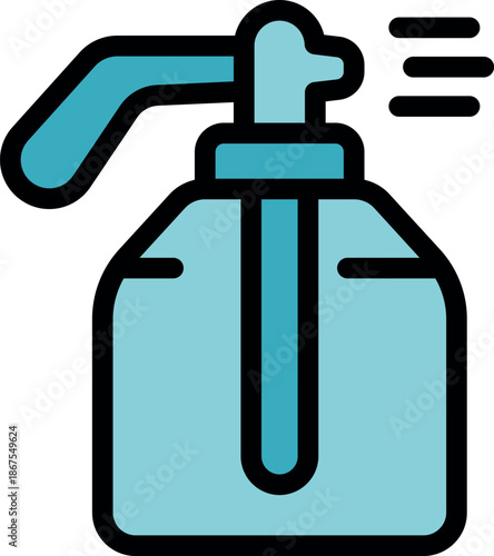 Perfume bottle spraying fragrance, representing luxury, beauty, and personal care