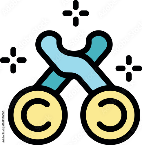 Copyright symbol connecting two copyright logos, representing the protection of intellectual property