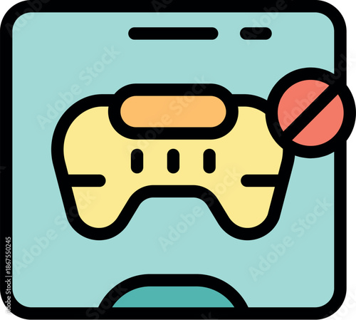 Parental control app blocking games on smartphone, promoting digital wellbeing and limiting screen time for children