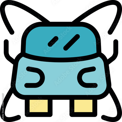 Autonomous vehicle receiving signals, showcasing wireless communication in transportation