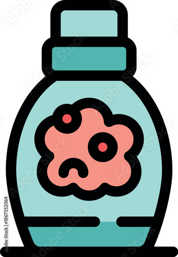 Nano robots destroying bacteria inside a container, nanotechnology, healthcare, and microbiology concept