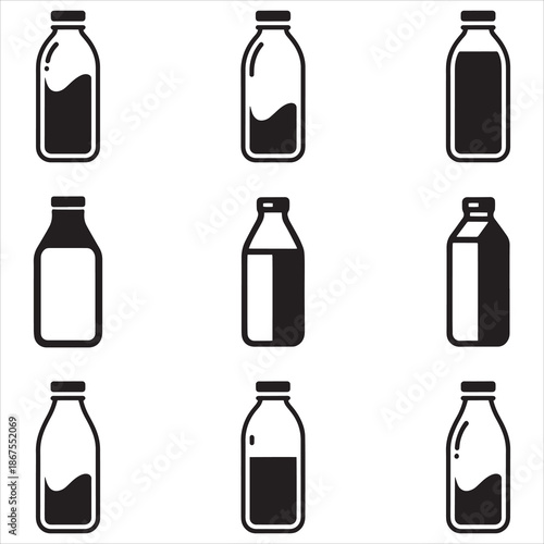 Milk Bottles Svg Clip Art