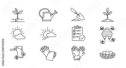 Essential tools for gardening Vector