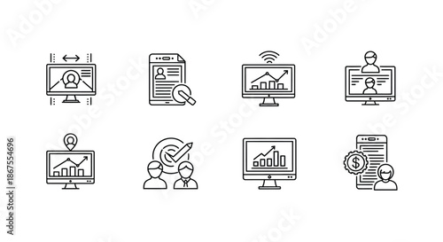 Business analytics and data management Vector
