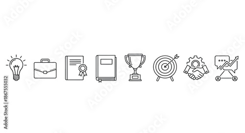 Illustrations of success and achievement Vector