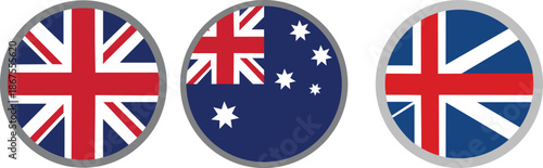 Adobe IllustraInternational Flags Icons Isolated on White Backgroundtor Artwork