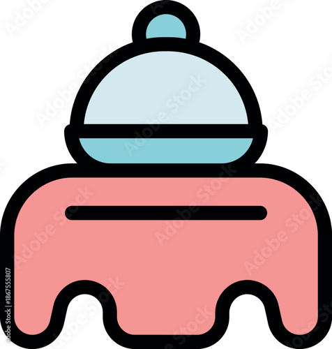 Covered food tray on a serving table, representing restaurant service and hospitality