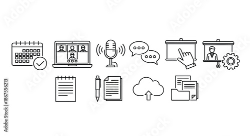Digital project management tools Vector