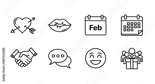 Celebrating love and friendship in february Vector