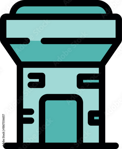 Observing tower providing surveillance and security in a modern style