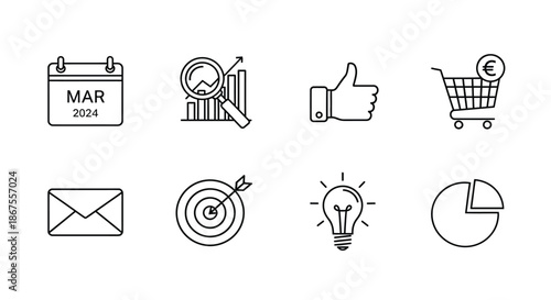 Business analytics and marketing tools Vector