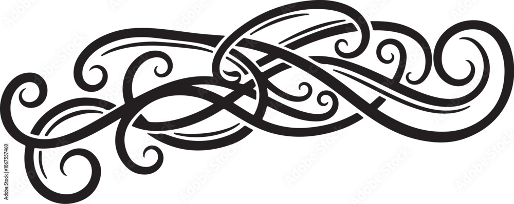 Fototapeta premium Black and White Abstract Flame Design Element