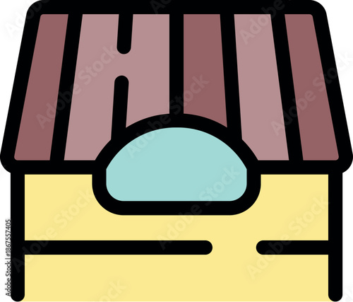 Cozy and secure wooden doghouse offering protection from elements, ensuring pet's well being and comfort