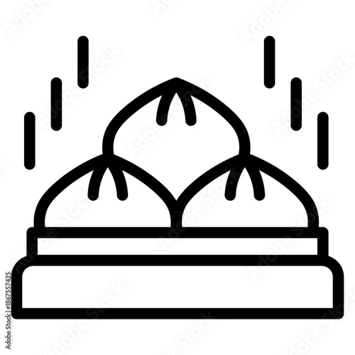 Bunds icon vector illustration, of chinese icons, chinese new year, asia, China related, coins, piece, bamboo, gate, lattern, amulet, kumquat, calabash, drums, tea pot, flowers,