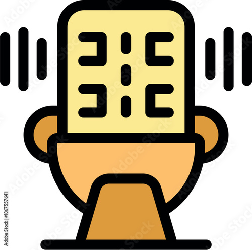 Modern microphone recording audio signal, perfect for podcast, music production, or voice assistant