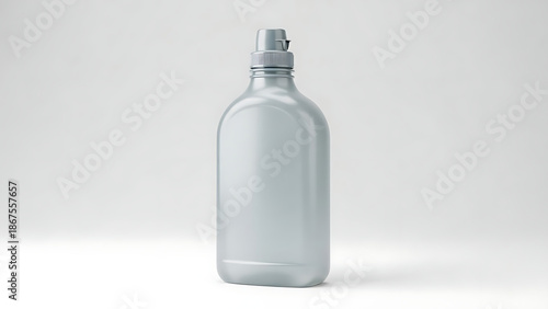 Wallpaper Mural A Tall, Opaque, Light Blue Plastic Bottle with a Screw- Cap and a Dispenser Nozzle on a Plain White Background with a Subtle Gradient Shadow Indicating a Container for Liquids or Cleaning Products Torontodigital.ca
