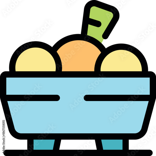 Middle eastern street food specialty served in bowl placed on table, ready to be eaten