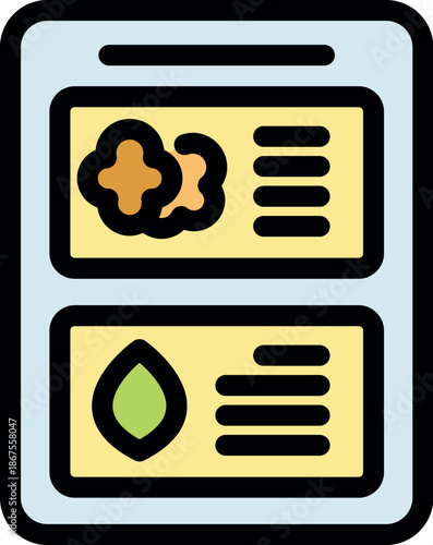Mobile app displaying food options with ingredients, nutritional information, and ordering capabilities for convenient online food delivery
