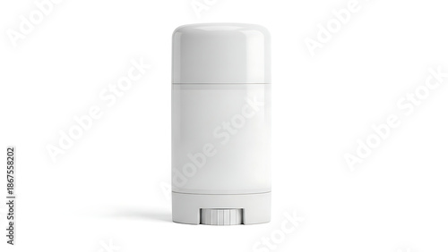 Wallpaper Mural A white plastic deodorant stick container with a rounded cap and a ribbed dial at the base is presented upright on a clean white background with subtle shadows Torontodigital.ca