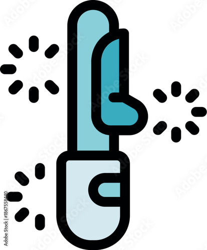 Adult toy vibrating and emitting pulses of energy stimulating pleasure