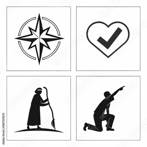 Set of symbolic icons