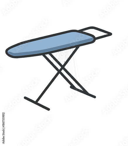 Ironing Board with Iron.