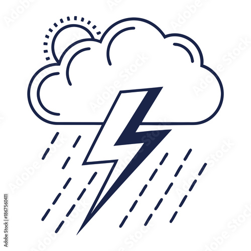 Stormy weather icon