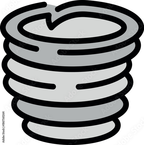 Powerful tornado spinning violently, causing widespread destruction and devastation, illustrated with a simple icon