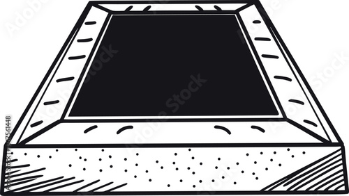 Trampoline Vector Silhouette – Outdoor Fitness Equipment Illustration