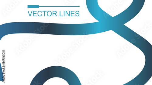 Abstract Color Lines Pattern. Background with Gradient Ribbon Waves. Vector Curve 3D Graphic Shapes.