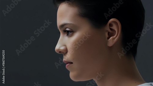 Human gaze interacting with abstract artificial intelligence