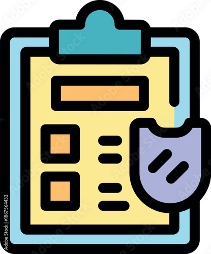 Secure checklist or planning concept with clipboard and shield, ensuring data protection and confidentiality