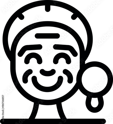 Traditional japanese daruma doll with a joyful expression, symbolizing perseverance and good luck