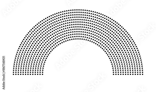 Hemicycle 1003 seats - 13 rows