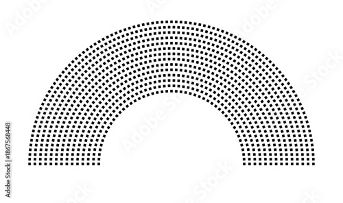 Hemicycle 1010 seats - 14 rows